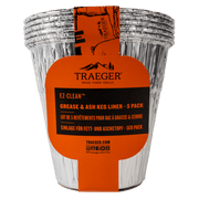 Traeger Traeger Grease & Ash Keg Liner 5 Pack BAC608 Part Grease Tray, Grease Cup & Drip Pan