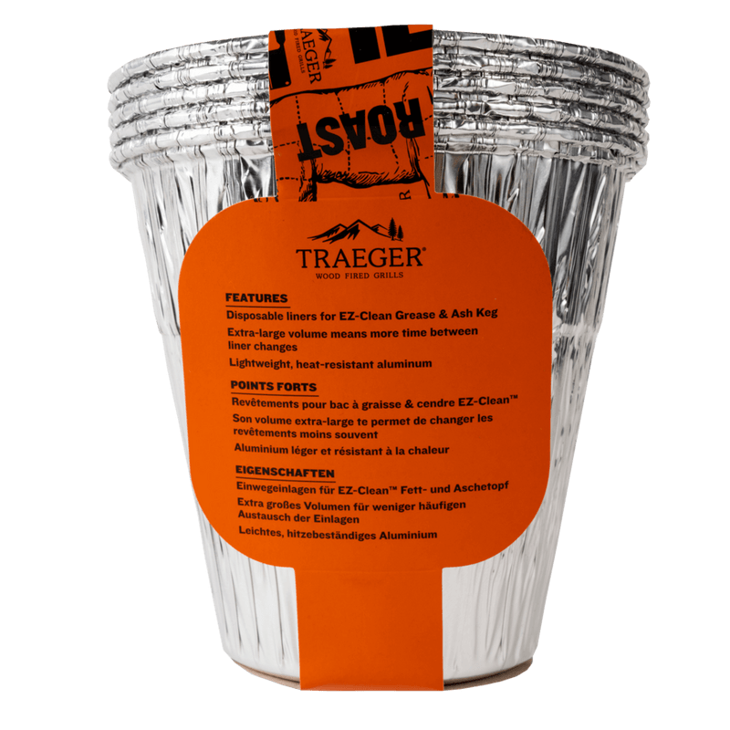 Traeger Traeger Grease & Ash Keg Liner 5 Pack BAC608 Part Grease Tray, Grease Cup & Drip Pan