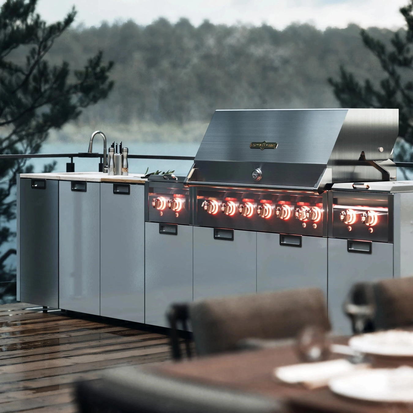 Outdoor Kitchen With Grill And Blackstone: Ultimate Backyard Upgrade