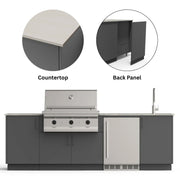 Urban Bonfire Urban Bonfire Cove 36 Outdoor Kitchen Anthracite / Danae / Yes C-COVE36-AN-DANAE-BCKP Outdoor Kitchen Pre-Built Bundle