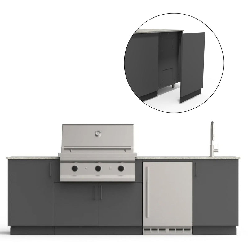Urban Bonfire Urban Bonfire Cove 36 Outdoor Kitchen Anthracite / None / Yes C-COVE36-AN-BCKP Outdoor Kitchen Pre-Built Bundle