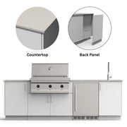 Urban Bonfire Urban Bonfire Cove 36 Outdoor Kitchen Chantilly / Danae / Yes C-COVE36-CH-DANAE-BCKP Outdoor Kitchen Pre-Built Bundle