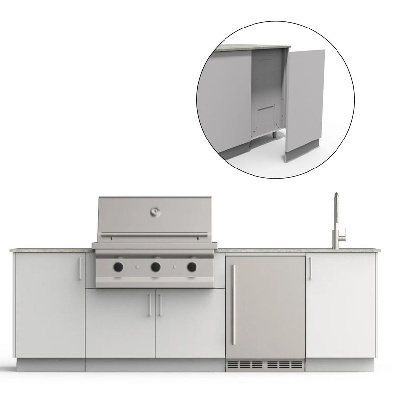 Urban Bonfire Urban Bonfire Cove 36 Outdoor Kitchen Chantilly / None / Yes C-COVE36-CH-BCKP Outdoor Kitchen Pre-Built Bundle