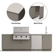 Urban Bonfire Urban Bonfire Cove 36 Outdoor Kitchen Clay / Danae / Yes C-COVE36-CL-DANAE-BCKP Outdoor Kitchen Pre-Built Bundle