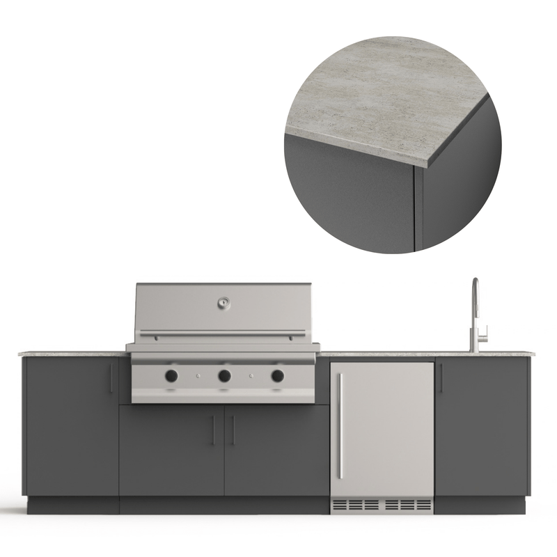 Urban Bonfire Urban Bonfire Cove 42 Outdoor Kitchen Anthracite / Keon / No C-COVE42-AN-KEON Outdoor Kitchen Pre-Built Bundle