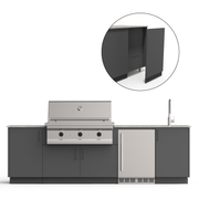 Urban Bonfire Urban Bonfire Cove 42 Outdoor Kitchen Anthracite / None / Yes C-COVE42-AN-BCKP Outdoor Kitchen Pre-Built Bundle
