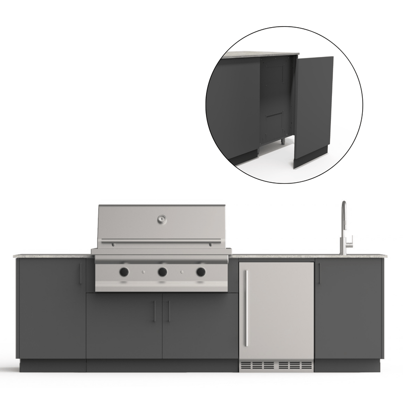 Urban Bonfire Urban Bonfire Cove 42 Outdoor Kitchen Anthracite / None / Yes C-COVE42-AN-BCKP Outdoor Kitchen Pre-Built Bundle