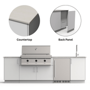 Urban Bonfire Urban Bonfire Cove 42 Outdoor Kitchen Chantilly / Danae / Yes C-COVE42-CH-DANAE-BCKP Outdoor Kitchen Pre-Built Bundle