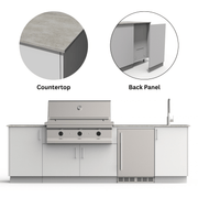 Urban Bonfire Urban Bonfire Cove 42 Outdoor Kitchen Chantilly / Keon / Yes C-COVE42-CH-KEON-BCKP Outdoor Kitchen Pre-Built Bundle