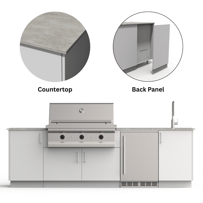 Urban Bonfire Urban Bonfire Cove 42 Outdoor Kitchen Chantilly / Keon / Yes C-COVE42-CH-KEON-BCKP Outdoor Kitchen Pre-Built Bundle