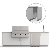 Urban Bonfire Urban Bonfire Cove 42 Outdoor Kitchen Chantilly / None / Yes C-COVE42-CH-BCKP Outdoor Kitchen Pre-Built Bundle