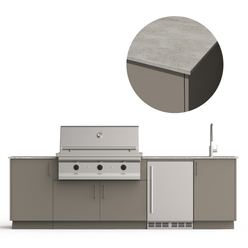Urban Bonfire Urban Bonfire Cove 42 Outdoor Kitchen Clay / Keon / No C-COVE42-CL-KEON Outdoor Kitchen Pre-Built Bundle