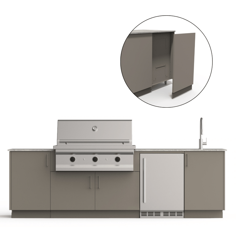 Urban Bonfire Urban Bonfire Cove 42 Outdoor Kitchen Clay / None / Yes C-COVE42-CL-BCKP Outdoor Kitchen Pre-Built Bundle