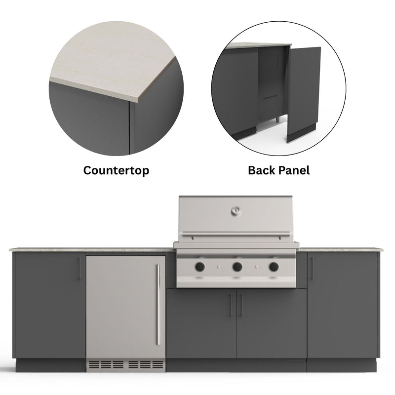 Urban Bonfire Urban Bonfire Dusk 36 Outdoor Kitchen Anthracite / Danae / Yes C-DUSK36-AN-DANAE-BCKP Outdoor Kitchen Pre-Built Bundle