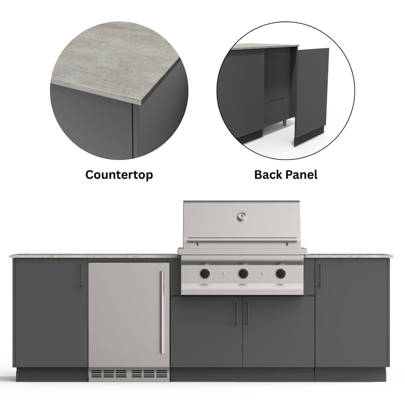 Urban Bonfire Urban Bonfire Dusk 36 Outdoor Kitchen Anthracite / Keon / Yes C-DUSK36-AN-KEON-BCKP Outdoor Kitchen Pre-Built Bundle
