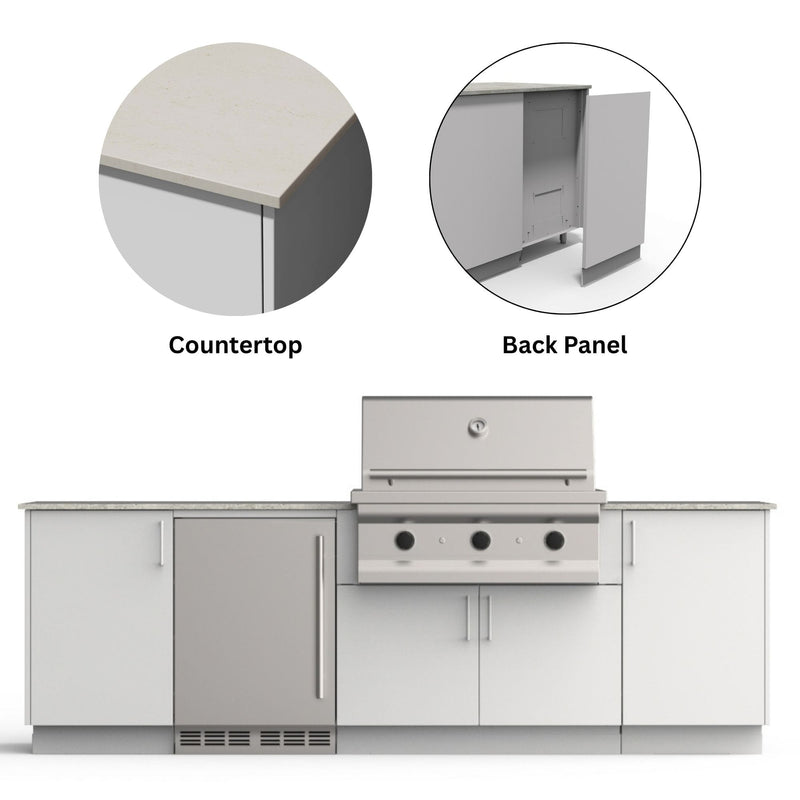 Urban Bonfire Urban Bonfire Dusk 36 Outdoor Kitchen Chantilly / Danae / Yes C-DUSK36-CH-DANAE-BCKP Outdoor Kitchen Pre-Built Bundle