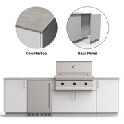 Urban Bonfire Urban Bonfire Dusk 36 Outdoor Kitchen Chantilly / Keon / Yes C-DUSK36-CH-KEON-BCKP Outdoor Kitchen Pre-Built Bundle