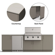 Urban Bonfire Urban Bonfire Dusk 36 Outdoor Kitchen Clay / Danae / Yes C-DUSK36-CL-DANAE-BCKP Outdoor Kitchen Pre-Built Bundle