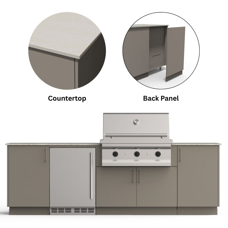 Urban Bonfire Urban Bonfire Dusk 36 Outdoor Kitchen Clay / Danae / Yes C-DUSK36-CL-DANAE-BCKP Outdoor Kitchen Pre-Built Bundle
