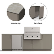 Urban Bonfire Urban Bonfire Dusk 36 Outdoor Kitchen Clay / Keon / Yes C-DUSK36-CL-KEON-BCKP Outdoor Kitchen Pre-Built Bundle