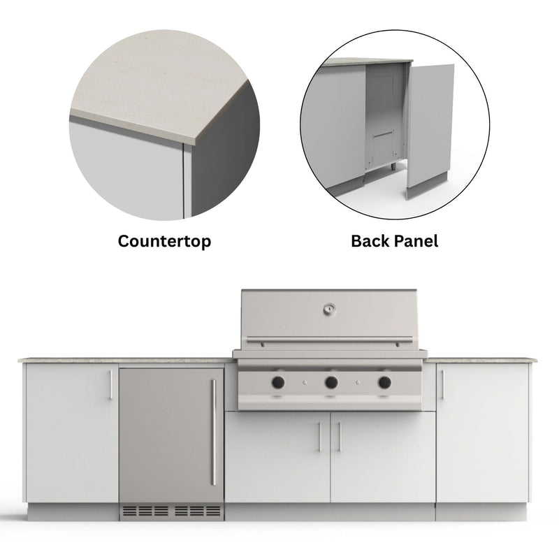 Urban Bonfire Urban Bonfire Dusk 42 Outdoor Kitchen Chantilly / Danae / Yes C-DUSK42-CH-DANAE-BCKP Outdoor Kitchen Pre-Built Bundle