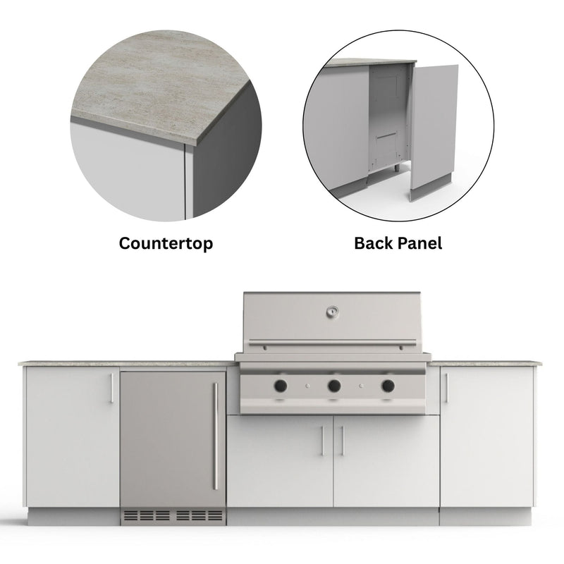 Urban Bonfire Urban Bonfire Dusk 42 Outdoor Kitchen Chantilly / Keon / Yes C-DUSK42-CH-KEON-BCKP Outdoor Kitchen Pre-Built Bundle