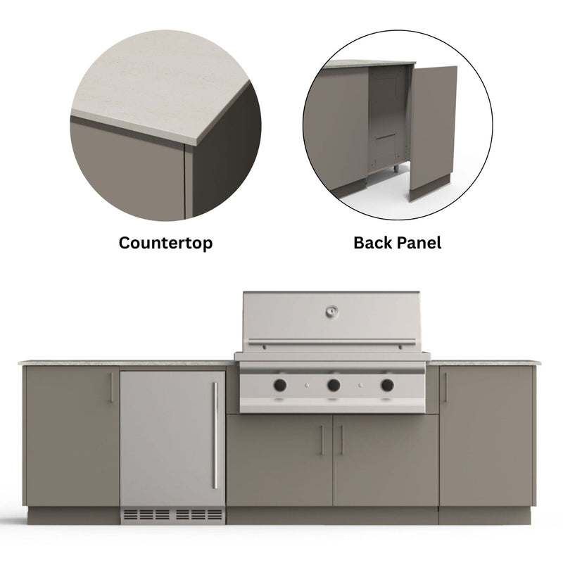 Urban Bonfire Urban Bonfire Dusk 42 Outdoor Kitchen Clay / Danae / Yes C-DUSK42-CL-DANAE-BCKP Outdoor Kitchen Pre-Built Bundle