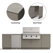 Urban Bonfire Urban Bonfire Dusk 42 Outdoor Kitchen Clay / Keon / Yes C-DUSK42-CL-KEON-BCKP Outdoor Kitchen Pre-Built Bundle