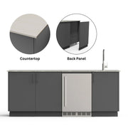 Urban Bonfire Urban Bonfire Lagoon Outdoor Kitchen Anthracite / Danae / Yes C-LAGOON-AN-DANAE-BCKP Outdoor Kitchen Pre-Built Bundle