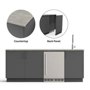 Urban Bonfire Urban Bonfire Lagoon Outdoor Kitchen Anthracite / Keon / Yes C-LAGOON-AN-KEON-BCKP Outdoor Kitchen Pre-Built Bundle
