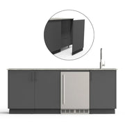 Urban Bonfire Urban Bonfire Lagoon Outdoor Kitchen Anthracite / None / Yes C-LAGOON-AN-BCKP Outdoor Kitchen Pre-Built Bundle