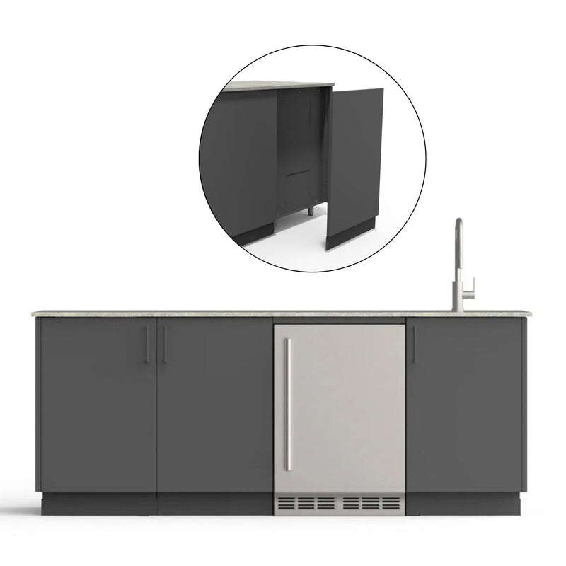 Urban Bonfire Urban Bonfire Lagoon Outdoor Kitchen Anthracite / None / Yes C-LAGOON-AN-BCKP Outdoor Kitchen Pre-Built Bundle