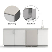 Urban Bonfire Urban Bonfire Lagoon Outdoor Kitchen Chantilly / Danae / Yes C-LAGOON-CH-DANAE-BCKP Outdoor Kitchen Pre-Built Bundle