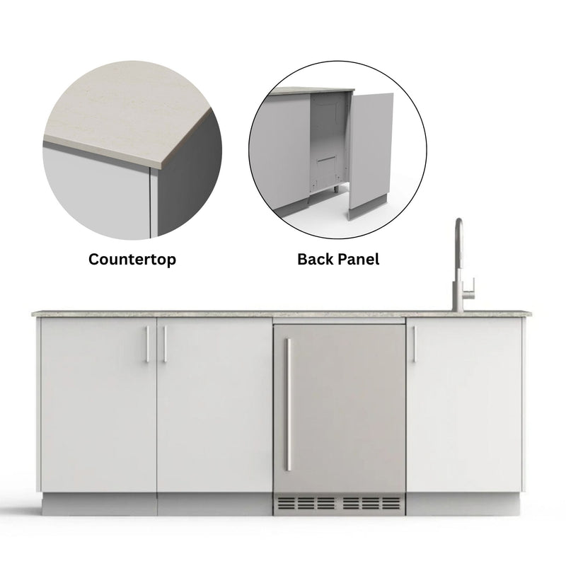 Urban Bonfire Urban Bonfire Lagoon Outdoor Kitchen Chantilly / Danae / Yes C-LAGOON-CH-DANAE-BCKP Outdoor Kitchen Pre-Built Bundle
