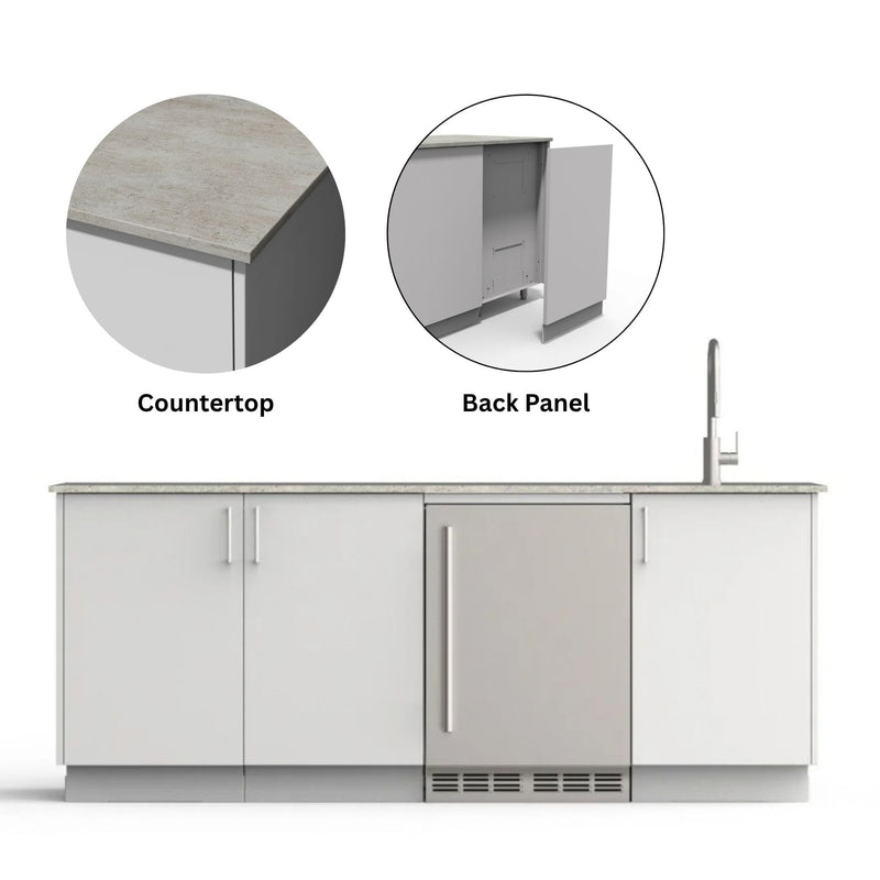 Urban Bonfire Urban Bonfire Lagoon Outdoor Kitchen Chantilly / Keon / Yes C-LAGOON-CH-KEON-BCKP Outdoor Kitchen Pre-Built Bundle
