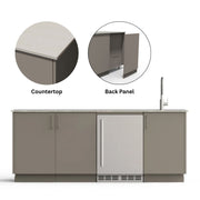 Urban Bonfire Urban Bonfire Lagoon Outdoor Kitchen Clay / Danae / Yes C-LAGOON-CL-DANAE-BCKP Outdoor Kitchen Pre-Built Bundle