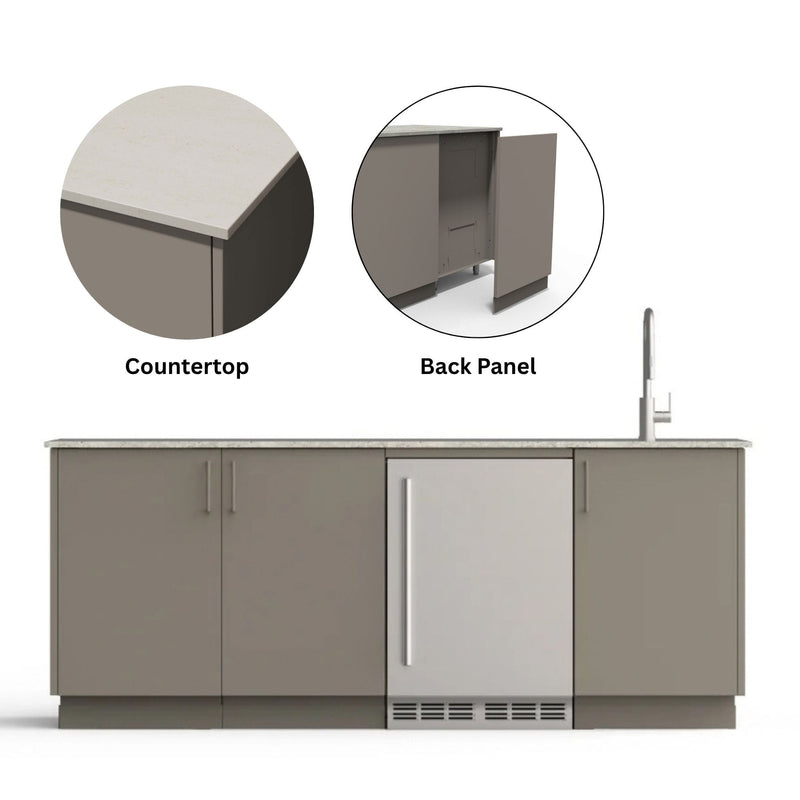 Urban Bonfire Urban Bonfire Lagoon Outdoor Kitchen Clay / Danae / Yes C-LAGOON-CL-DANAE-BCKP Outdoor Kitchen Pre-Built Bundle
