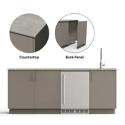 Urban Bonfire Urban Bonfire Lagoon Outdoor Kitchen Clay / Keon / Yes C-LAGOON-CL-KEON-BCKP Outdoor Kitchen Pre-Built Bundle