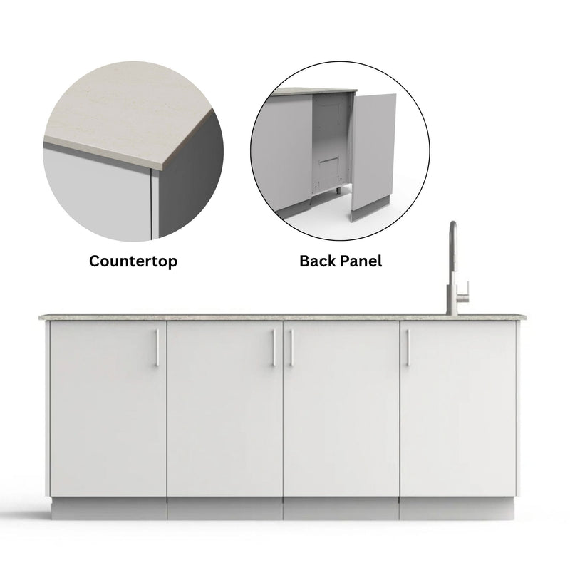Urban Bonfire Urban Bonfire Perseid Outdoor Kitchen Chantilly / Danae / Yes C-PERSEID-CH-DANAE-BCKP Outdoor Kitchen Pre-Built Bundle