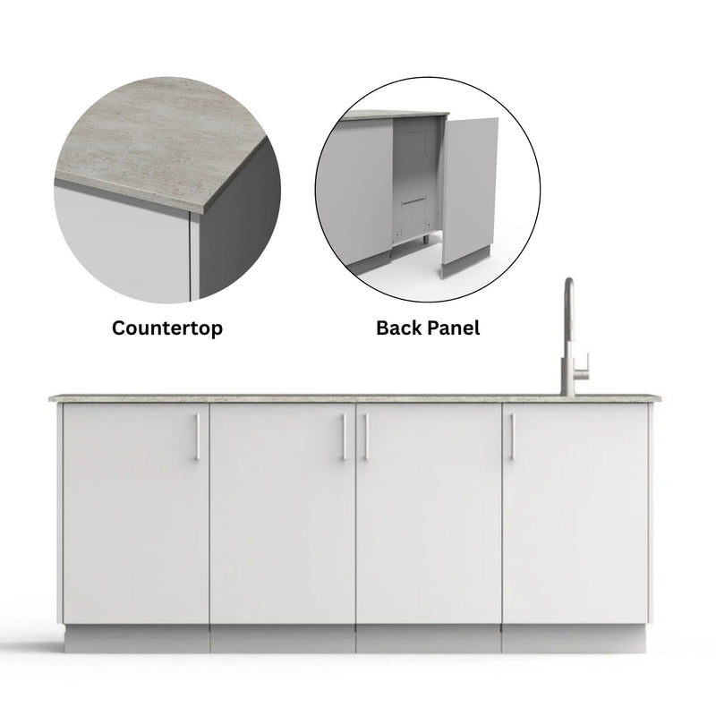 Urban Bonfire Urban Bonfire Perseid Outdoor Kitchen Chantilly / Keon / Yes C-PERSEID-CH-KEON-BCKP Outdoor Kitchen Pre-Built Bundle