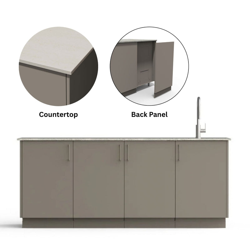 Urban Bonfire Urban Bonfire Perseid Outdoor Kitchen Clay / Danae / Yes C-PERSEID-CL-DANAE-BCKP Outdoor Kitchen Pre-Built Bundle