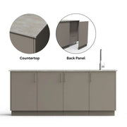 Urban Bonfire Urban Bonfire Perseid Outdoor Kitchen Clay / Keon / Yes C-PERSEID-CL-KEON-BCKP Outdoor Kitchen Pre-Built Bundle