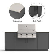 Urban Bonfire Urban Bonfire Sierra 36 Outdoor Kitchen Anthracite / Danae / Yes C-SIERRA36-AN-DANAE-BCKP Outdoor Kitchen Pre-Built Bundle