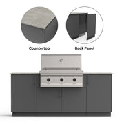Urban Bonfire Urban Bonfire Sierra 36 Outdoor Kitchen Anthracite / Keon / Yes C-SIERRA36-AN-KEON-BCKP Outdoor Kitchen Pre-Built Bundle
