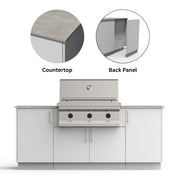 Urban Bonfire Urban Bonfire Sierra 36 Outdoor Kitchen Chantilly / Keon / Yes C-SIERRA36-CH-KEON-BCKP Outdoor Kitchen Pre-Built Bundle