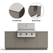 Urban Bonfire Urban Bonfire Sierra 36 Outdoor Kitchen Clay / Danae / Yes C-SIERRA36-CL-DANAE-BCKP Outdoor Kitchen Pre-Built Bundle
