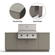 Urban Bonfire Urban Bonfire Sierra 36 Outdoor Kitchen Clay / Keon / Yes C-SIERRA36-CL-KEON-BCKP Outdoor Kitchen Pre-Built Bundle