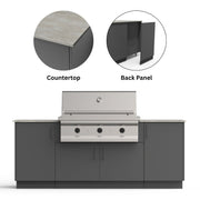 Urban Bonfire Urban Bonfire Sierra 42 Outdoor Kitchen Anthracite / Keon / Yes C-SIERRA42-AN-KEON-BCKP Outdoor Kitchen Pre-Built Bundle