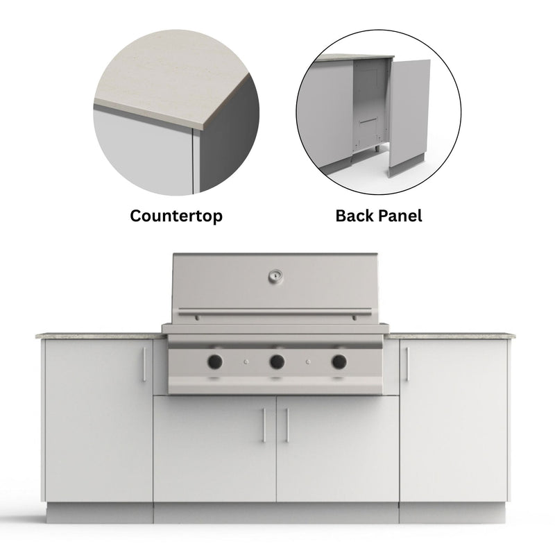 Urban Bonfire Urban Bonfire Sierra 42 Outdoor Kitchen Chantilly / Danae / Yes C-SIERRA42-CH-DANAE-BCKP Outdoor Kitchen Pre-Built Bundle