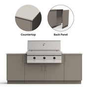 Urban Bonfire Urban Bonfire Sierra 42 Outdoor Kitchen Clay / Danae / Yes C-SIERRA42-CL-DANAE-BCKP Outdoor Kitchen Pre-Built Bundle